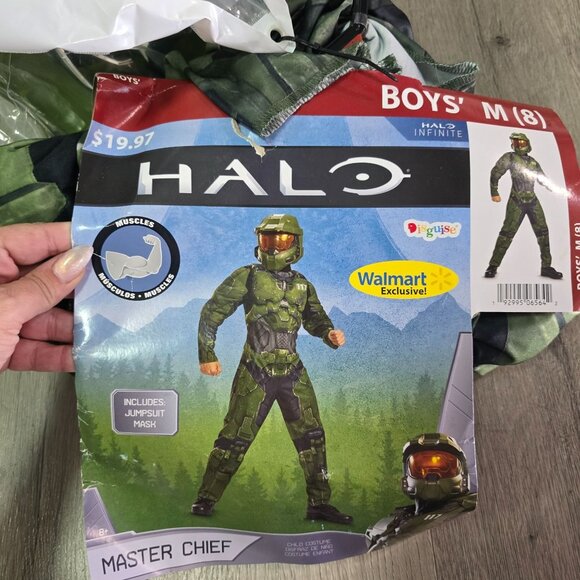 Halo NWT Boys' M (8) Master Chief Costume Halloween Outfit With Mask - Picture 6 of 8